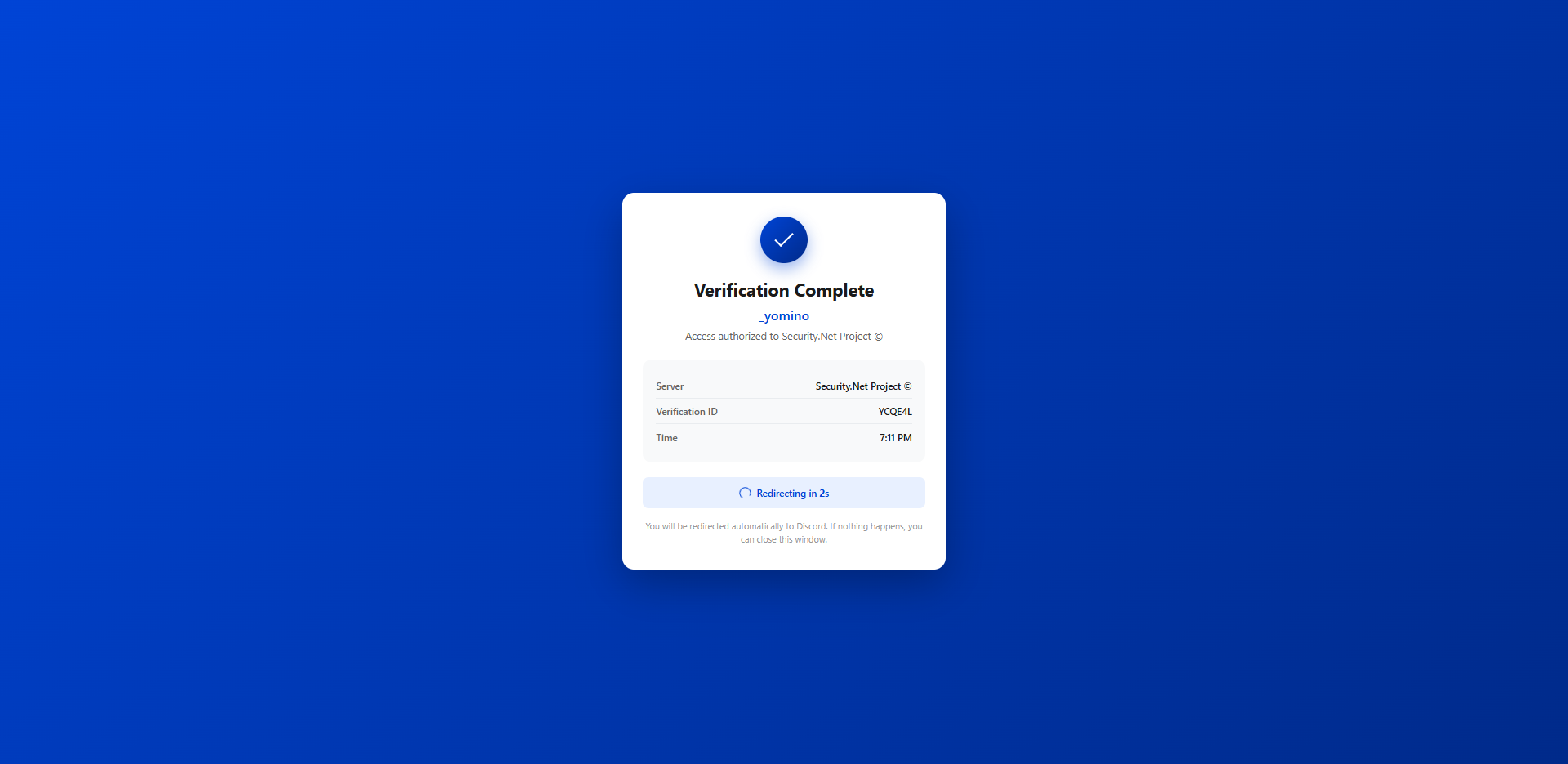 Security.Net verification